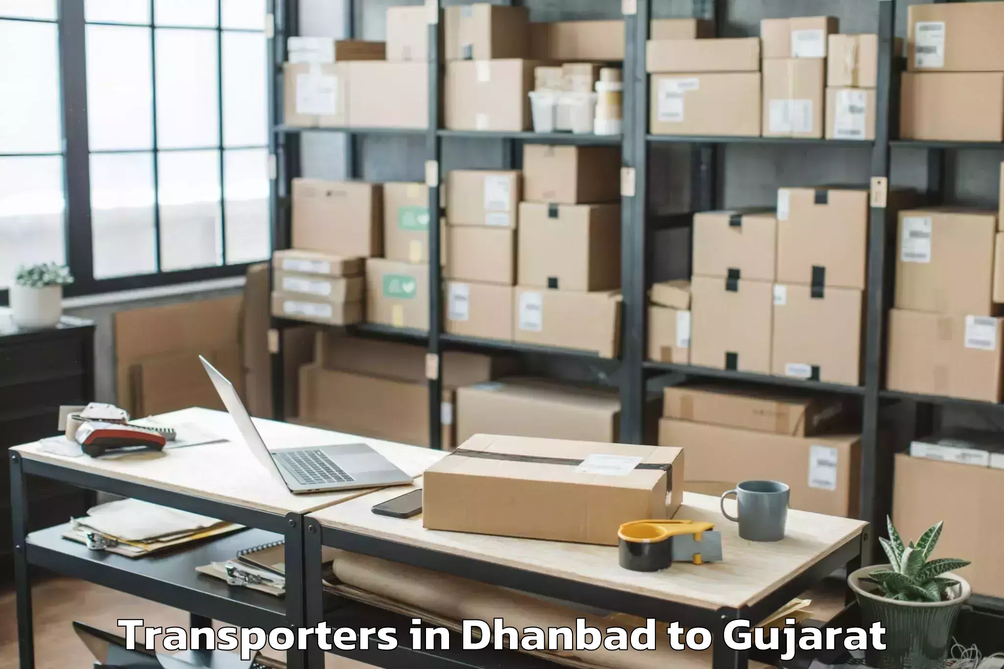 Book Dhanbad to Himmatnagar Transporters Online